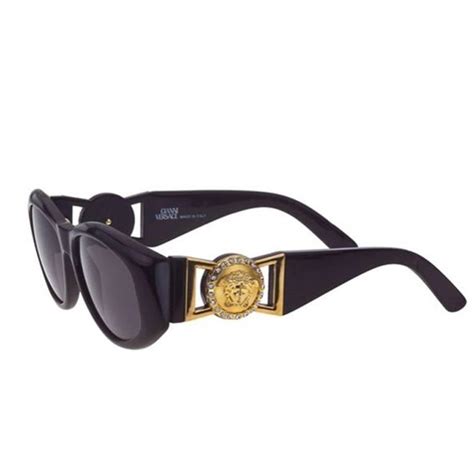 vintage versace sunglasses black/gold|older Versace sunglasses.